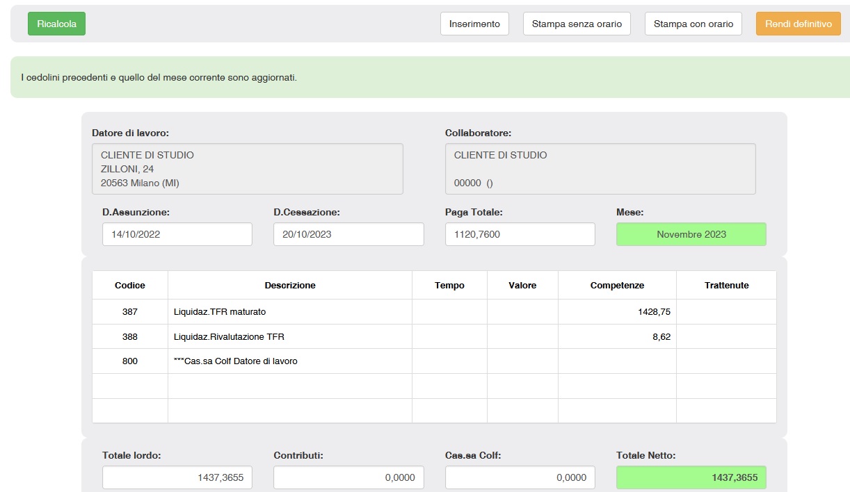 calcolo cedolino tfr colf e badanti calcolo cedolino tfr colf e badanti